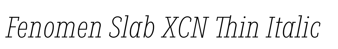 Fenomen Slab XCN Thin Italic